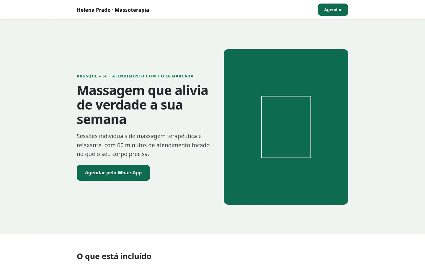 Preview do site Helena Prado Massoterapia